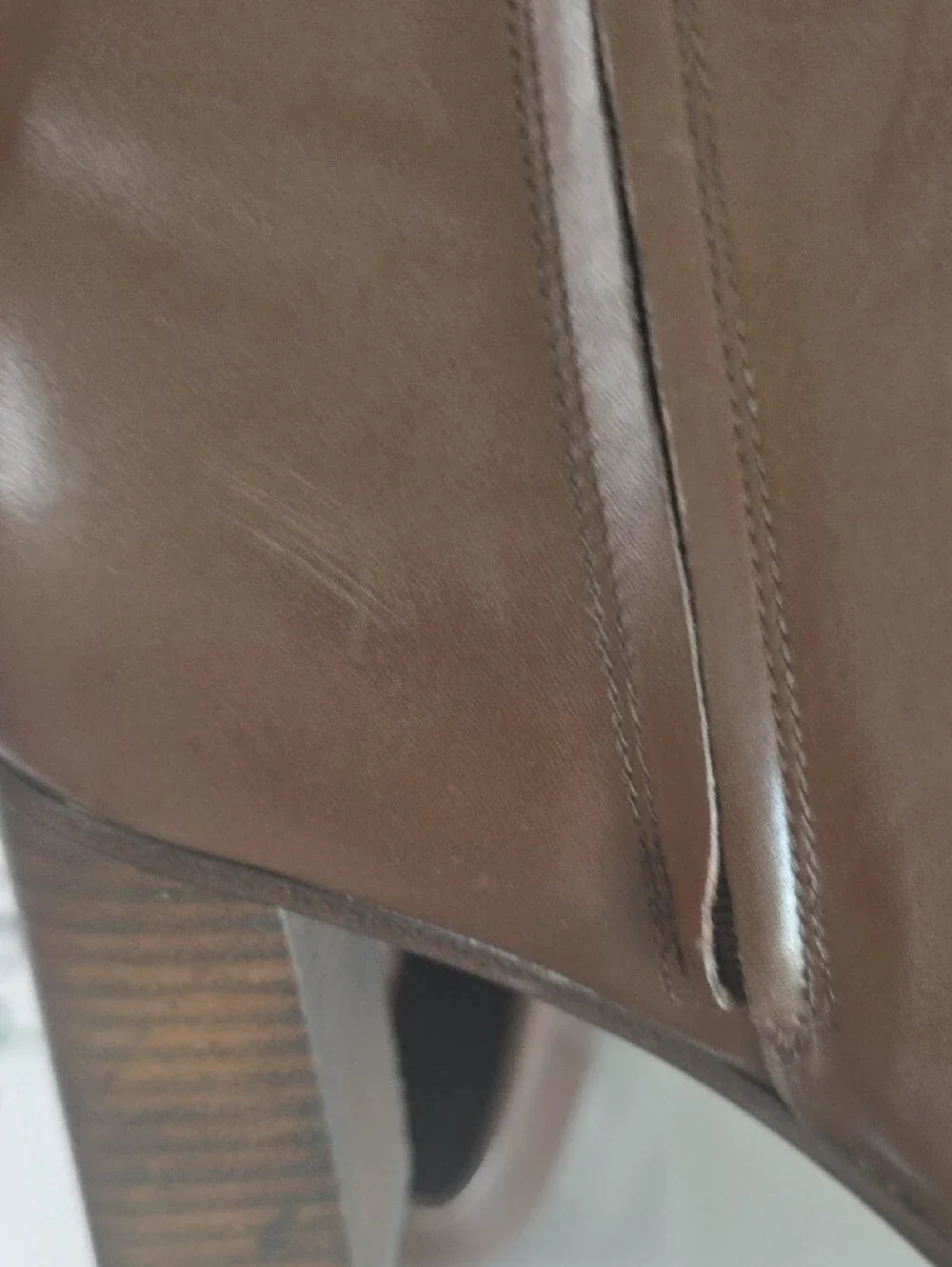 Calvin Klein Brown Leather Pointed Ankle Booties